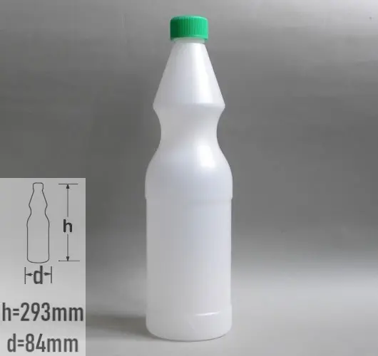 Sticla plastic 1 litru (1000ml) culoare semitransparent cu capac child-resistance verde